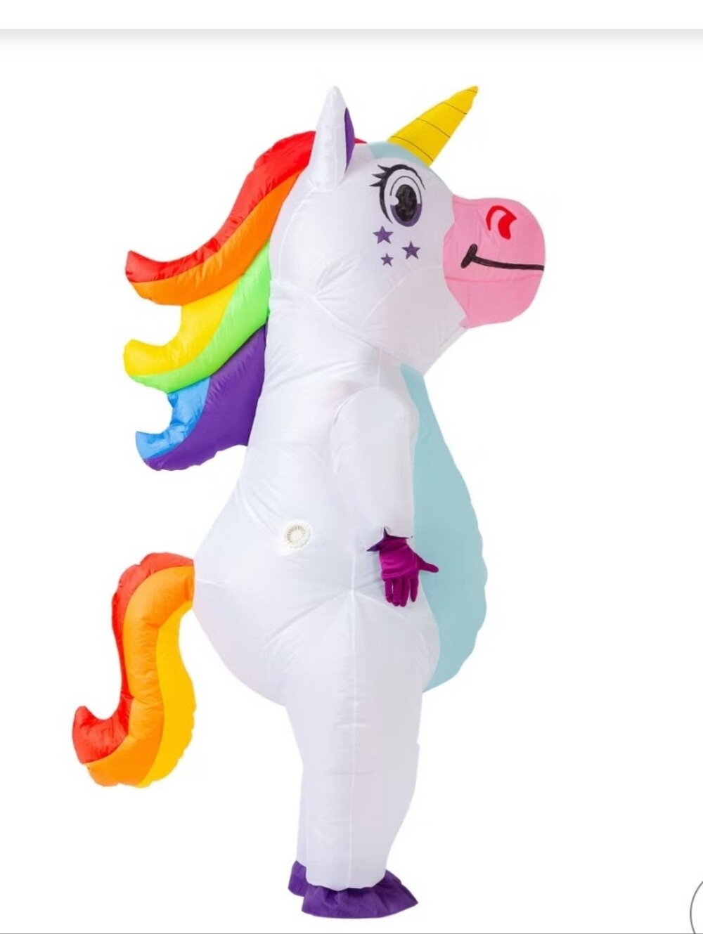 Deluxe Inflatable Unicorn Costume - White